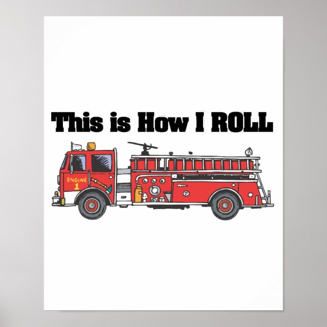 Poster Comment je roule (Moteur d'incendie/Camion) (Devant)