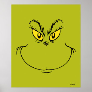 Poster Comment le Grinch Stole Face de Noël