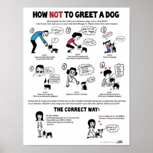 Poster Comment ne pas saluer un chien (11" x 14")