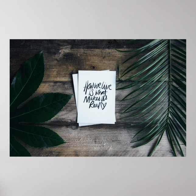 POSTER "COMMENT NOUS VIVONS EST CE QUI NOUS REND VRAIMENT (Devant)