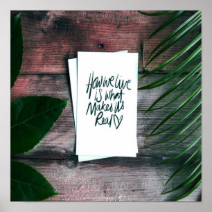 Poster Comment Nous Vivons La Motivation En Disant Inspir