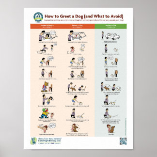 Poster Comment saluer un chien (et ce qu'il faut éviter)