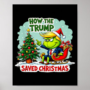 Poster Comment Trump a sauvé Noël Drôle de Noël Trump