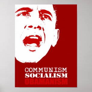 POSTER COMMUNISME, SOCIALISME, OBAMANISM