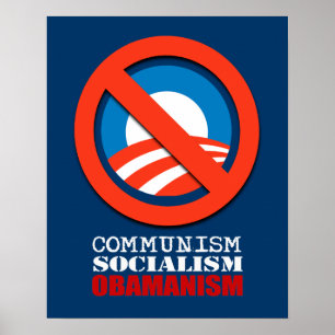 POSTER COMMUNISME, SOCIALISME, OBAMANISM