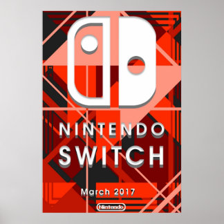 Poster Commutateur Nintendo Abstrait