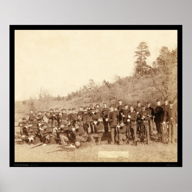 Poster Compagnie C 3e US Infantry Aiming Guns SD 1890 (Devant)