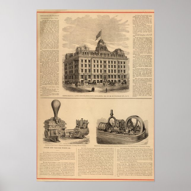 Poster Compagnie d'assurance-vie Continental (Devant)