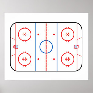 Poster Compagnon de match de hockey de diagramme de