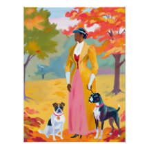 Compagnons raffinés : Afro Woman and Dog in Regenc