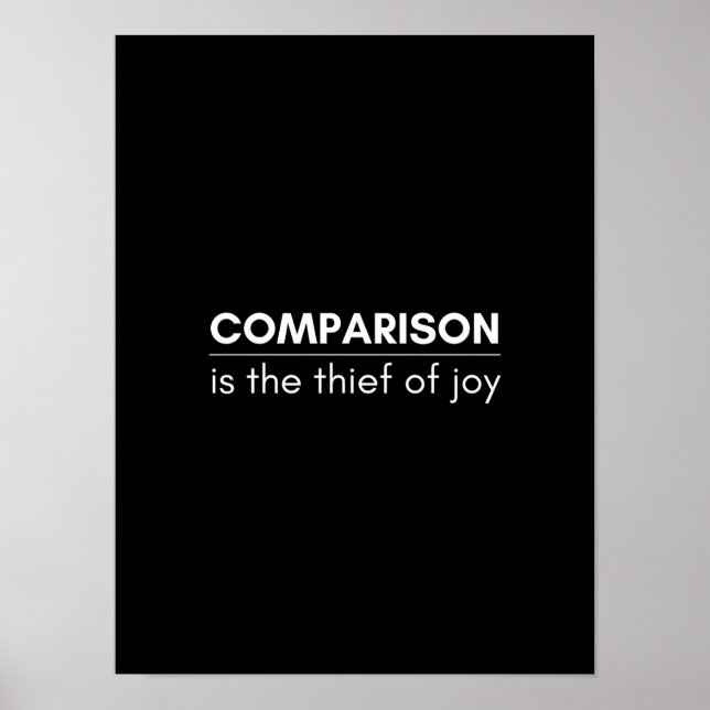 Poster Comparaison est le voleur de joie - Motivational P (Devant)