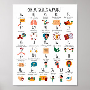 Poster Compétences Alphabet Conseiller scolaire Santé men