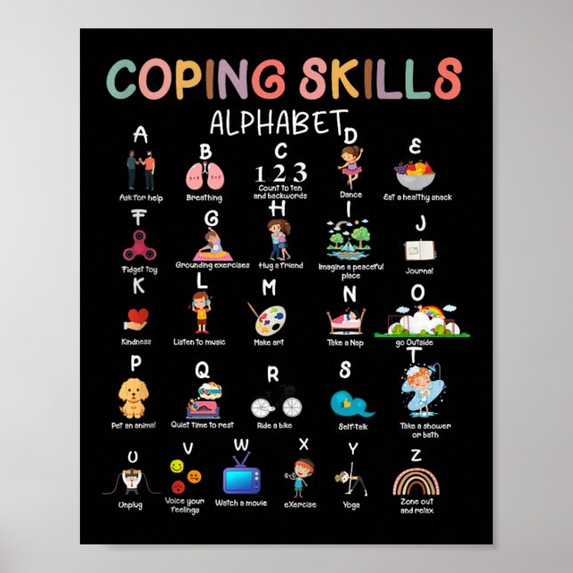 Poster Compétences d'adaptation Alphabet Sensibilisation  (Devant)