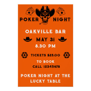Poster Compétition de nuit de poker