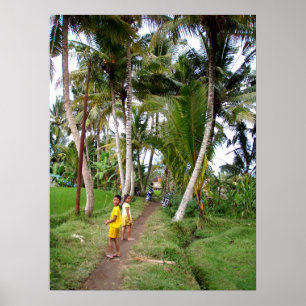 Poster complet (18" x 24") Enfants Ubud Bali