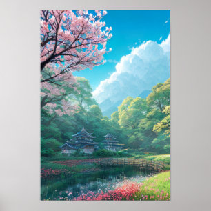 Poster Complexe du temple forestier