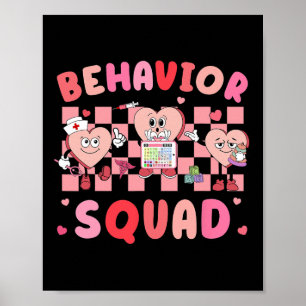 Poster Comportement rétro Thérapiste Valentine Applique C