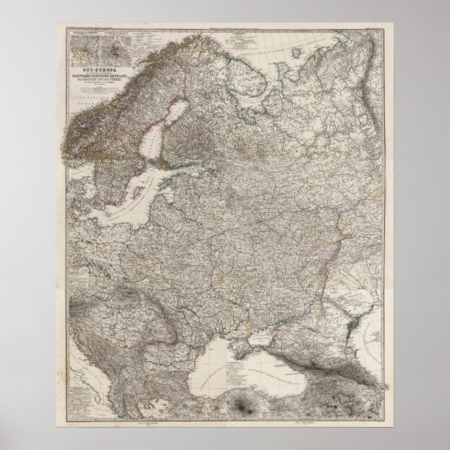 Poster Composite Europe de l'Est, Norvège, Suède (Devant)