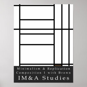 Poster Composition 1 en reproduction 2 de minimalisme