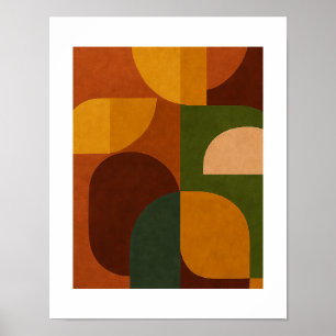 Poster Composition Abstraite Moderne du Milieu du Siècle