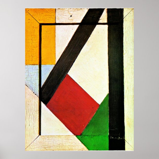 Poster Composition, célèbre oeuvre de Theo van Doesburg (Devant)