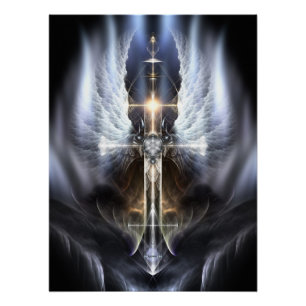 Poster Composition de l'art fractal de l'aile de l'Ange c