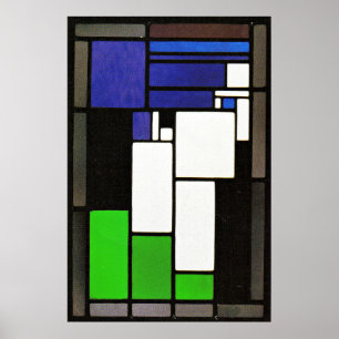 Poster Composition en verre, femme, célèbre oeuvre d'art