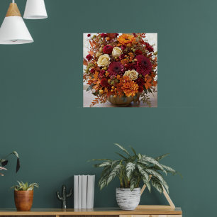 Poster Composition florale d'automne