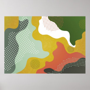 Poster Composition géométrique abstraite moderne avec déc