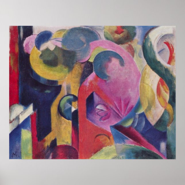 Poster Composition III par Franz Marc (Devant)