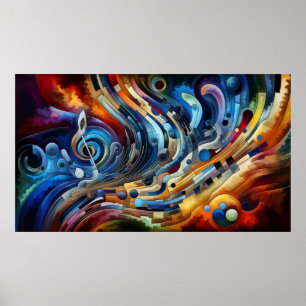 Poster Composition musicale - abstraite lyrique 03