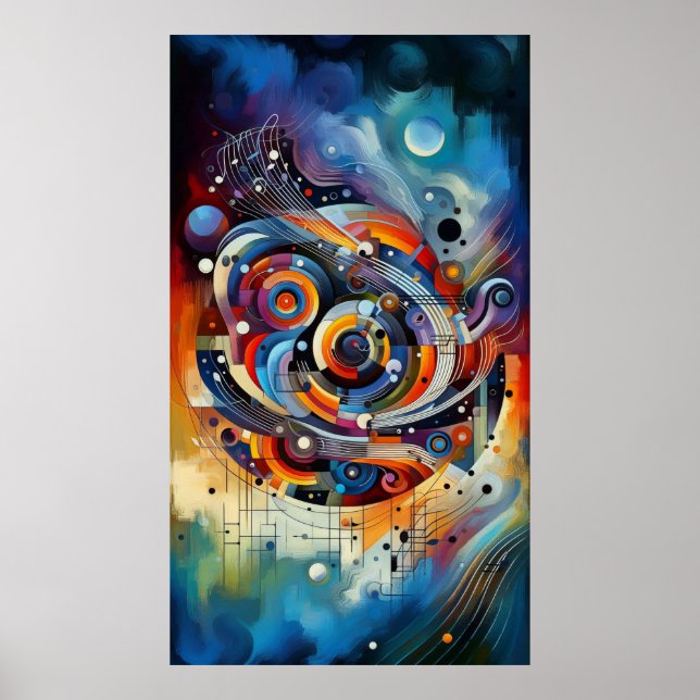 Poster Composition musicale - abstraite lyrique 17 (Devant)