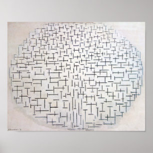 Poster Composition no 10, Quai et océan   Mondriaan  