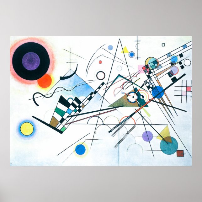 Poster Composition VIII par Wassily Kandinsky (Devant)
