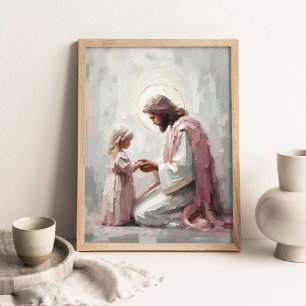 Poster Compréhensible et aimé, peinture chrétienne, Jésus