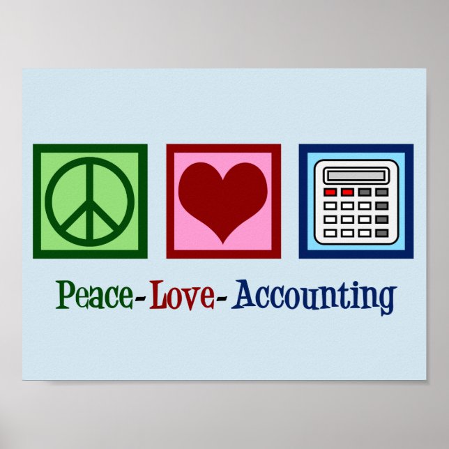 Poster Comptabilité Amour Paix (Devant)