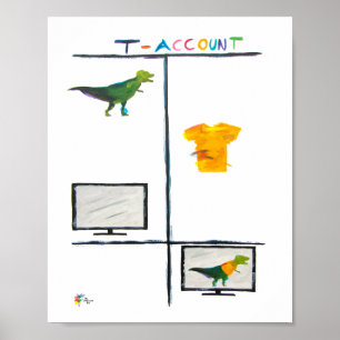 Poster Comptable Art T Rex T Compte Cabinet de comptabili