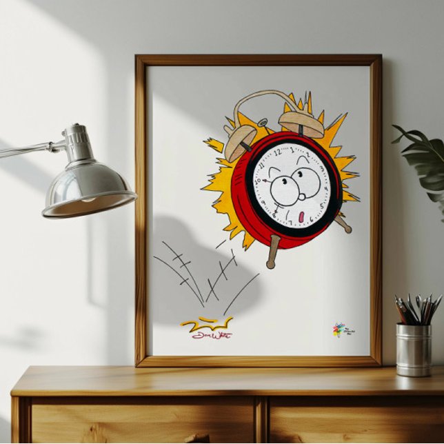 Poster Comptable de l'horloge d'alarme art 1040 de taxe (Créateur téléchargé)