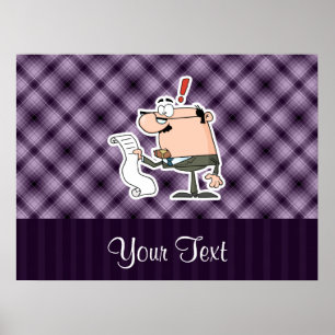 Poster Comptable pourpre