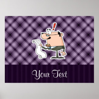 Poster Comptable pourpre