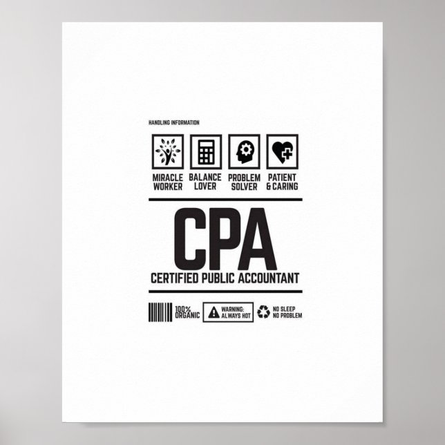 Poster comptable public agréé - CPA (Devant)