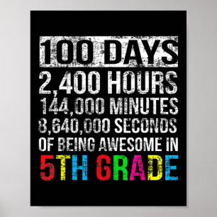 Poster Comptage De 100 Jours De 100 Jours De Cadeaux Scol