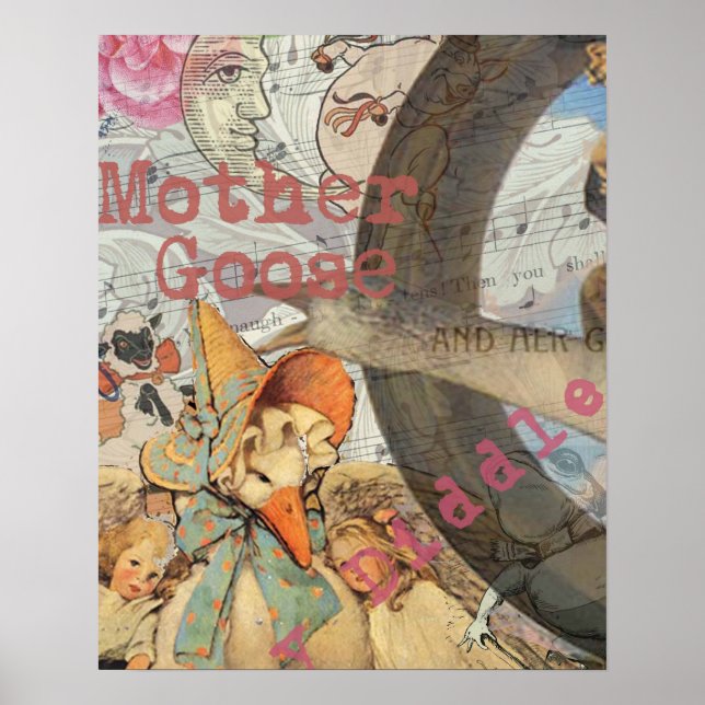 Poster Comptine de Mère l'Oie Conte de Fées (Devant)