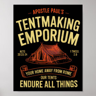 Poster Comptoir de fabrication de tentes de l'apôtre Paul