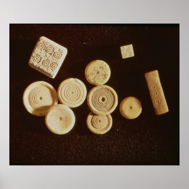 Poster Comptoirs et dés, gallo-romains (Devant)