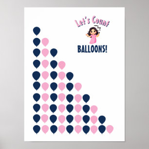 Poster Comptons les Ballons ! Apprentissage des Nombres C