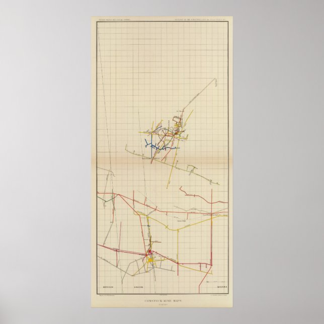 Poster Comstock Mine Maps Numéro II (Devant)