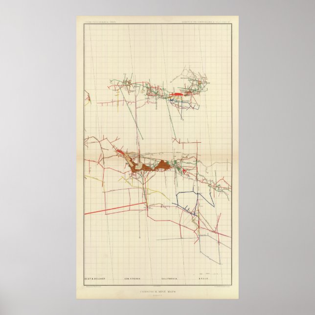Poster Comstock Mine Maps Numéro III (Devant)