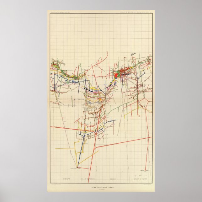 Poster Comstock Mine Maps Numéro IV (Devant)
