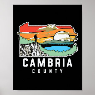 Poster Comté de Cambria Pennsylvanie Nature Randonnée Ext